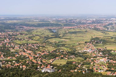 Amazing Landscape from Avala Tower near city of Belgrade, Serbia