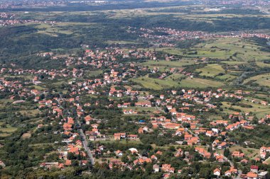 Amazing Landscape from Avala Tower near city of Belgrade, Serbia