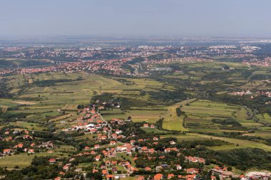 Amazing Landscape from Avala Tower near city of Belgrade, Serbia