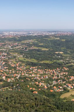 Amazing Landscape from Avala Tower near city of Belgrade, Serbia