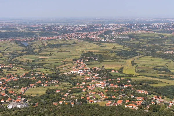 Amazing Landscape from Avala Tower near city of Belgrade, Serbia