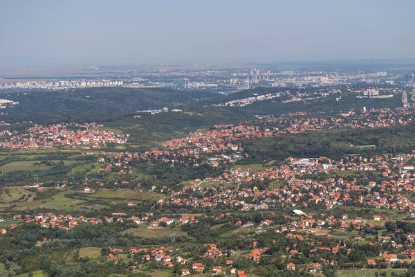 Amazing Landscape from Avala Tower near city of Belgrade, Serbia