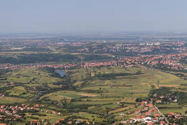 Amazing Landscape from Avala Tower near city of Belgrade, Serbia