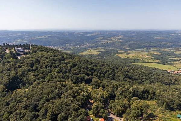 Amazing Landscape from Avala Tower near city of Belgrade, Serbia