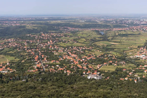 Amazing Landscape from Avala Tower near city of Belgrade, Serbia