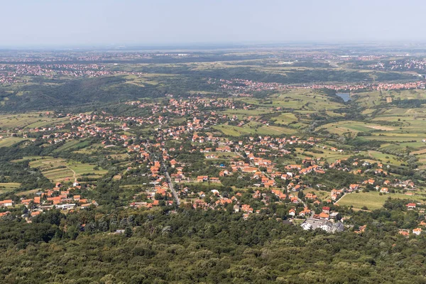 Amazing Landscape from Avala Tower near city of Belgrade, Serbia