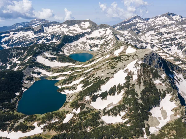 Amazing Aerial Pemandangan Gunung Pirin Dekat Kremenski Danau Bulgaria — Stok Foto