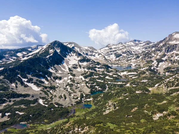 Amazing Aerial Pemandangan Gunung Pirin Dekat Kremenski Danau Bulgaria — Stok Foto