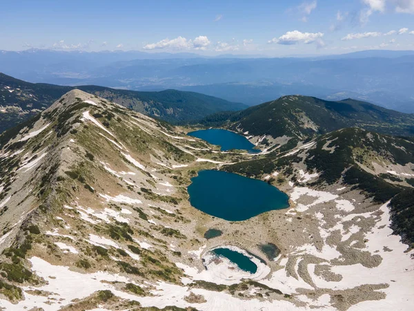 Úžasný Letecký Výhled Hory Pirin Kremenských Jezer Bulharsko — Stock fotografie