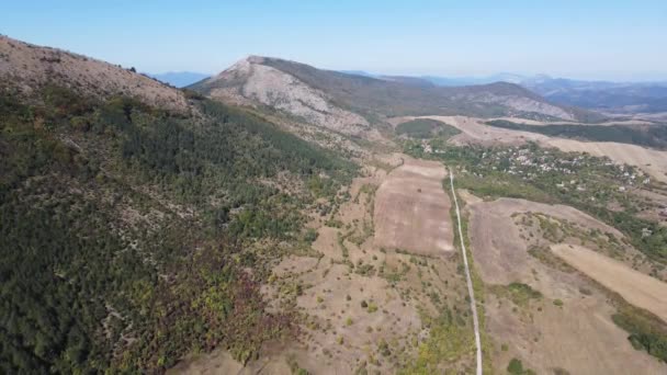 Paisagem Outono Incrível Montanha Lyubash Região Pernik Bulgária — Vídeo de Stock