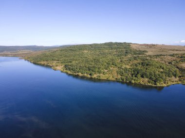 Bulgaristan 'ın Pernik Bölgesi, Pchelina Reservoir havadan görüşü