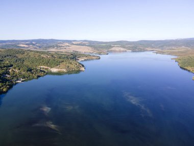 Bulgaristan 'ın Pernik Bölgesi, Pchelina Reservoir havadan görüşü