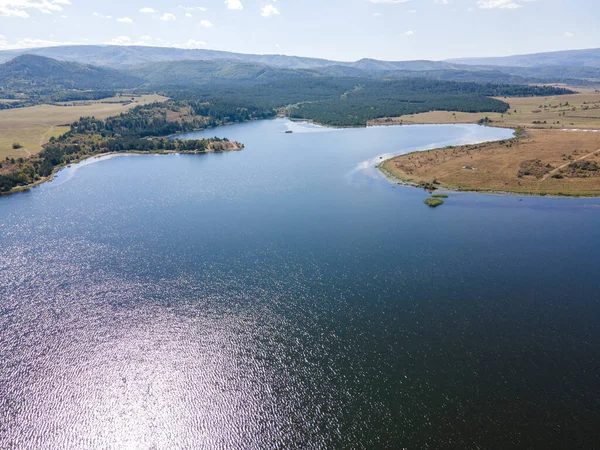 Αεροφωτογραφία Του Yarlovtsi Reservoir Pernik Region Βουλγαρία — Φωτογραφία Αρχείου
