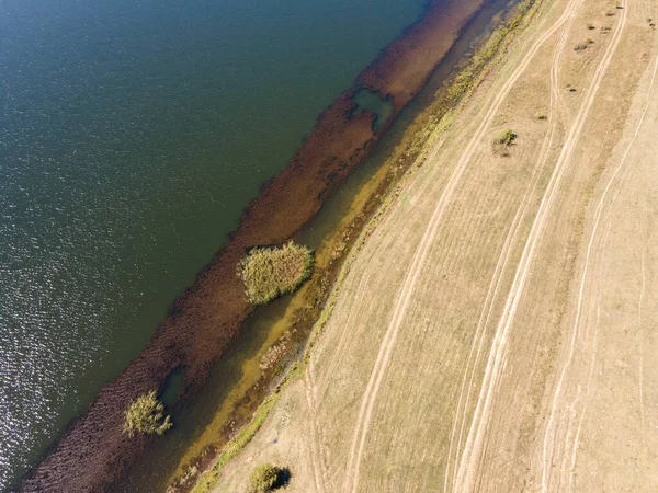 Vista Aérea Del Embalse Yarlovtsi Región Pernik Bulgaria — Foto de Stock