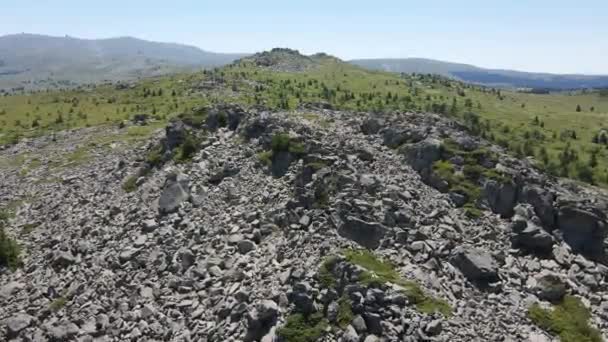 Amazing Aerial View Vitosha Mountain Kamen Del Peak Bulgaria — Wideo stockowe