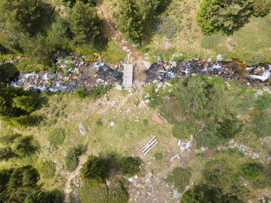 Amazing Aerial view of Pirin Mountain near Begovitsa hut, Bulgaria