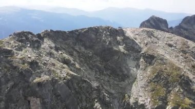 Aerial summer view of Lovnitsa peak, Rila Mountain, Bulgaria