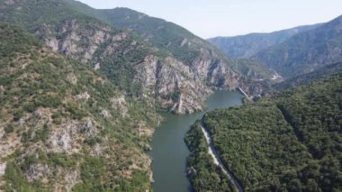 Aerial Summer view of Krichim Reservoir, Rhodopes Mountain, Plovdiv Region, Bulgaria