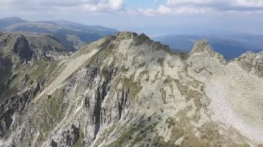 Aerial summer view of Lovnitsa peak, Rila Mountain, Bulgaria
