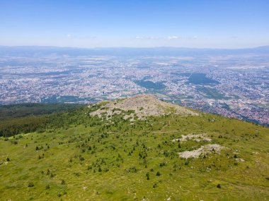 Amazing Aerial view of Vitosha Mountain near Kamen Del Peak, Bulgaria