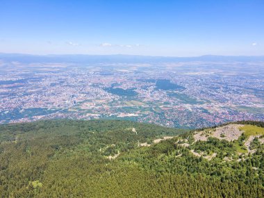 Amazing Aerial view of Vitosha Mountain near Kamen Del Peak, Bulgaria