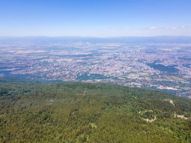 Amazing Aerial view of Vitosha Mountain near Kamen Del Peak, Bulgaria