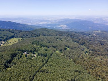 Amazing Aerial view of Vitosha Mountain near Kamen Del Peak, Bulgaria