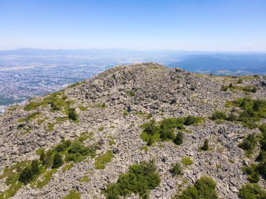 Amazing Aerial view of Vitosha Mountain near Kamen Del Peak, Bulgaria