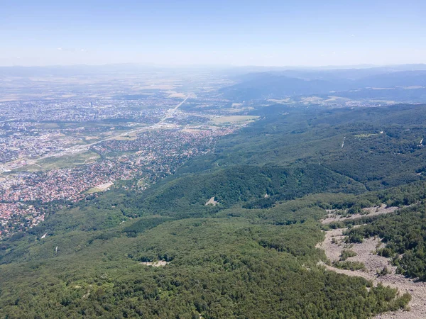 Amazing Aerial View Vitosha Mountain Kamen Del Peak Bulgaria — Foto Stock