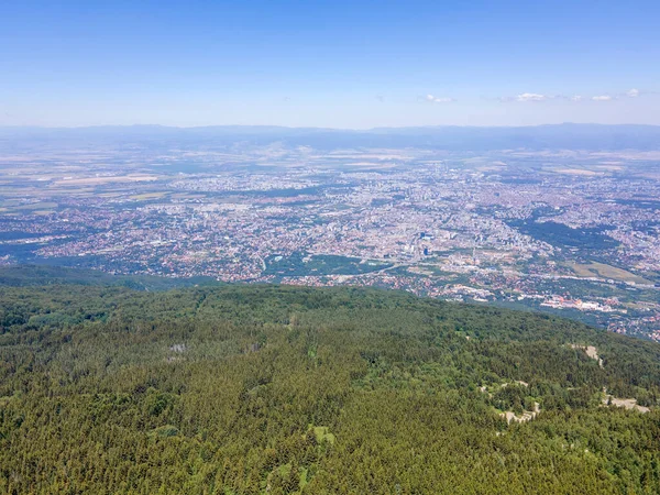 Amazing Aerial View Vitosha Mountain Kamen Del Peak Bulgaria — Stok fotoğraf