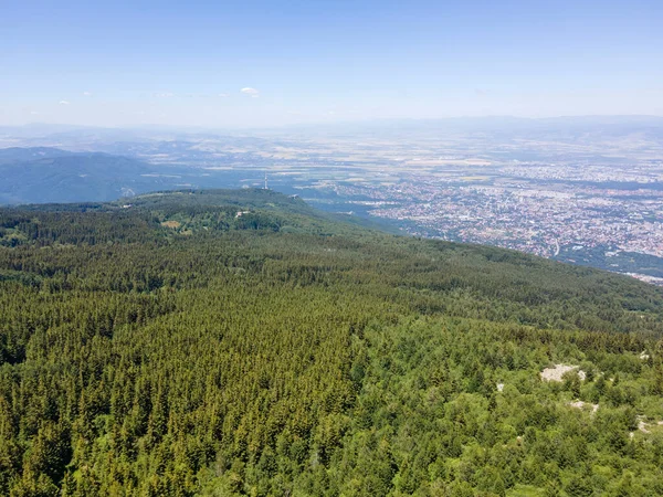 Amazing Aerial View Vitosha Mountain Kamen Del Peak Bulgaria — ストック写真