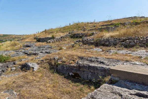 Ruiny Średniowiecznego Ufortyfikowanego Miasta Cherven Okresu Cesarstwa Bułgarskiego Region Ruse — Zdjęcie stockowe