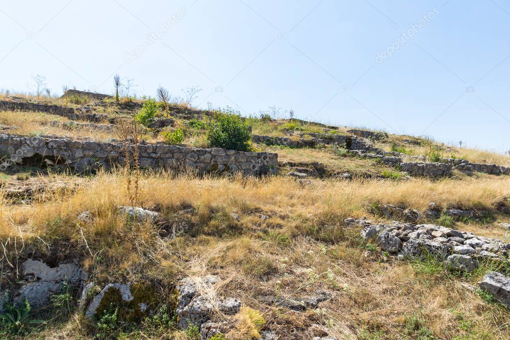 Ruins of medieval fortificated city of Cherven from period of Second Bulgarian Empire, Ruse region, Bulgaria
