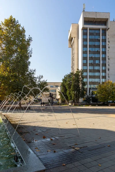 LOVECH, BULGARIA - NOVEMBER 8, 2020: Amazing autumn view of center of town of Lovech, Bulgaria