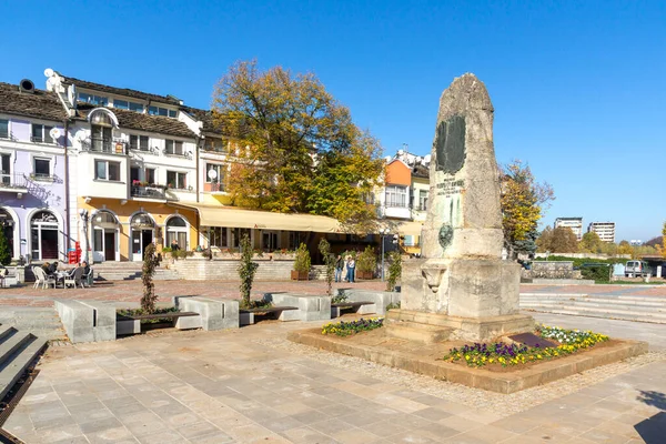 Lovech Bulgarien November 2020 Erstaunliche Herbstaufnahme Des Stadtzentrums Von Lovech — Stockfoto