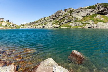 Rila Dağı inanılmaz manzara yakın korkunç göl, Bulgaristan