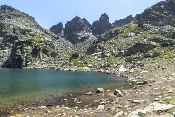 Paisagem Incrível Rila Mountain Perto Lago Assustador Bulgária — Fotografia de Stock