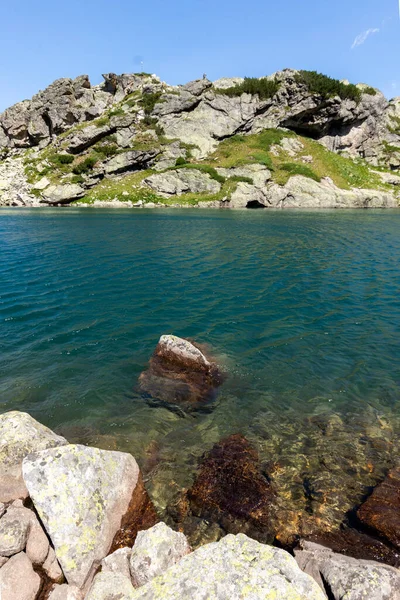 Paesaggio Incredibile Montagna Rila Vicino Lago Spaventoso Bulgaria — Foto Stock