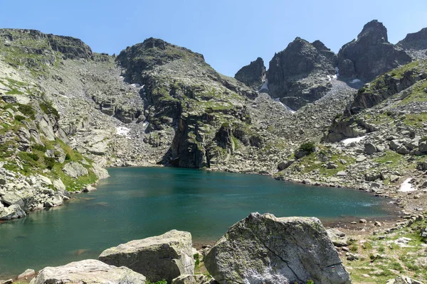 Paysage Incroyable Montagne Rila Près Lac Effrayant Bulgarie — Photo
