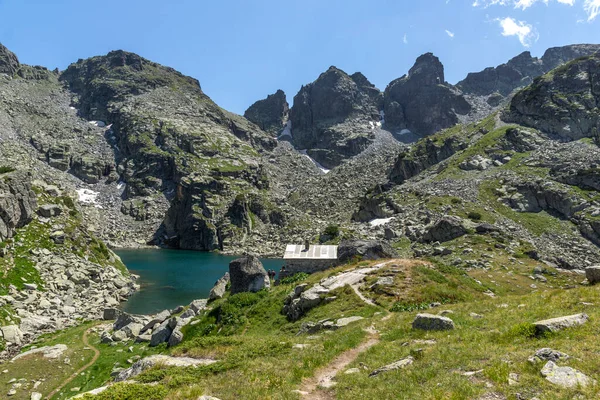 Paisagem Incrível Rila Mountain Perto Lago Assustador Bulgária — Fotografia de Stock