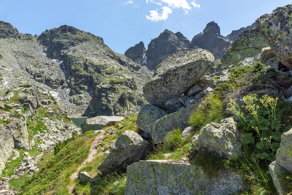 Verbazingwekkende Landschap Van Rila Gebergte Buurt Van Eng Meer Bulgarije — Stockfoto