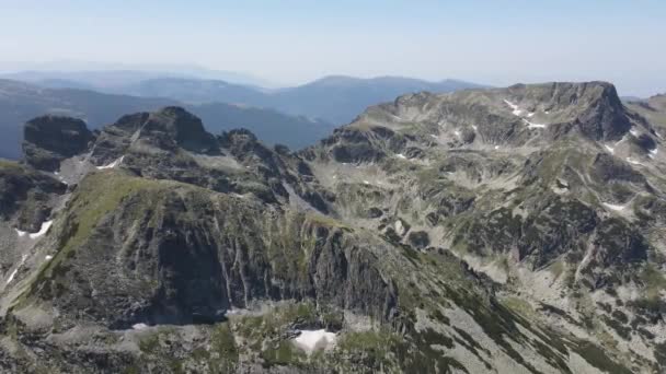 Vista Aérea Incrível Montanha Rila Perto Pico Camelo Bulgária — Vídeo de Stock