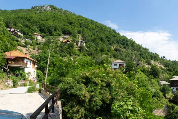 Aldeia Delchevo Com Casas Autênticas Século Xix Região Blagoevgrad Bulgária — Fotografia de Stock