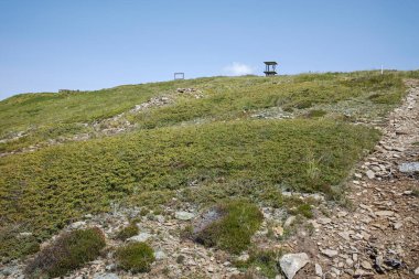 Bulgaristan 'ın Blagoevgrad bölgesindeki Belasitsa Dağı' nın şaşırtıcı yaz manzarası