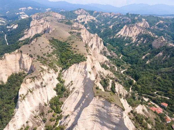 Légi Kilátás Melnik Homoki Piramisok Blagoevgrad Régió Bulgária — Stock Fotó