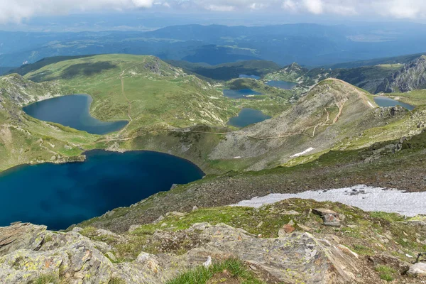 Καταπληκτική Θέα Των Επτά Λιμνών Ρίλα Rila Mountain Βουλγαρία — Φωτογραφία Αρχείου