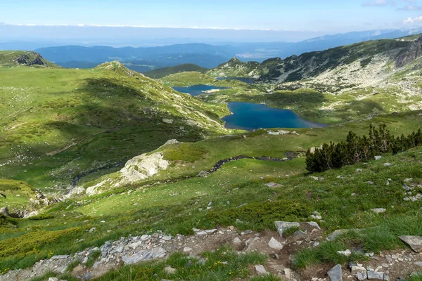 Fantastisk Utsikt Över Sju Rila Sjöarna Rila Mountain Bulgarien — Stockfoto