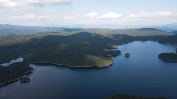 Aerial Summer View Shiroka Polyana Wide Meadow Reservoir Pazardzhik Region — Stock videók