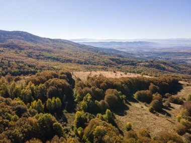Bulgaristan 'ın Sofya kentindeki Vitosha Dağı' nın şaşırtıcı Sonbahar manzarası
