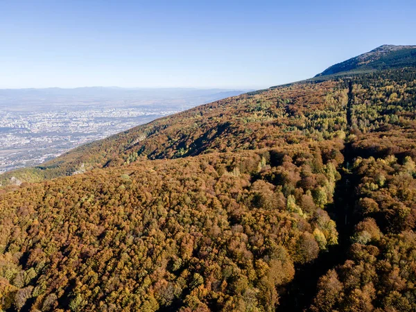 Atemberaubendes Herbstpanorama Des Vitosha Gebirges Region Sofia Bulgarien — Stockfoto